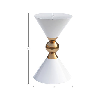 Malia White / Gold End Table
