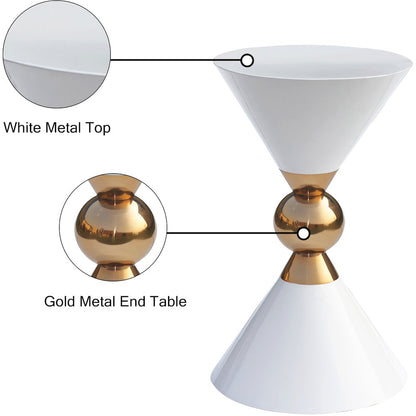 Malia White / Gold End Table
