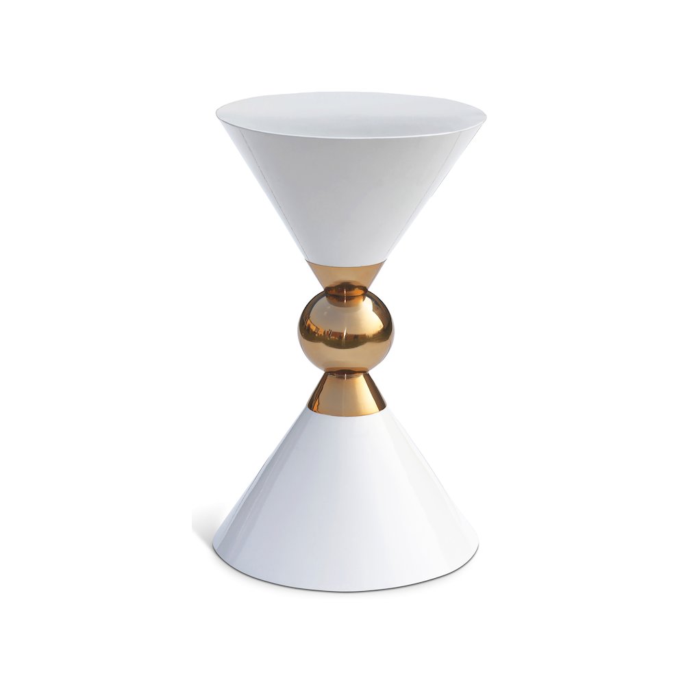 Malia White / Gold End Table