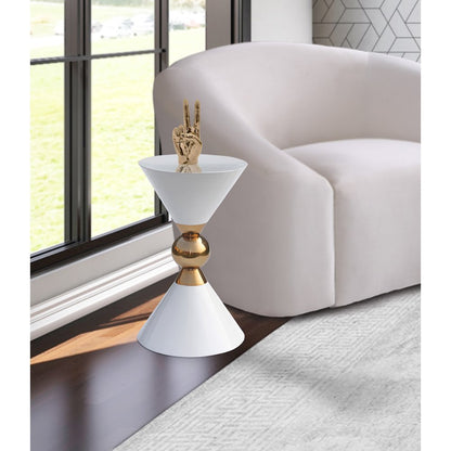 Malia White / Gold End Table