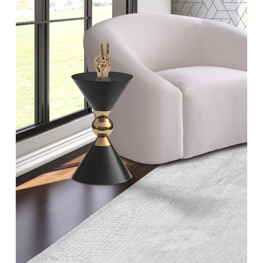 Malia Black / Gold End Table