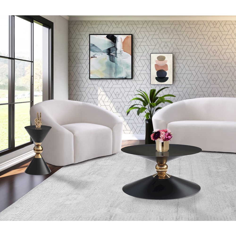 Malia Black / Gold End Table