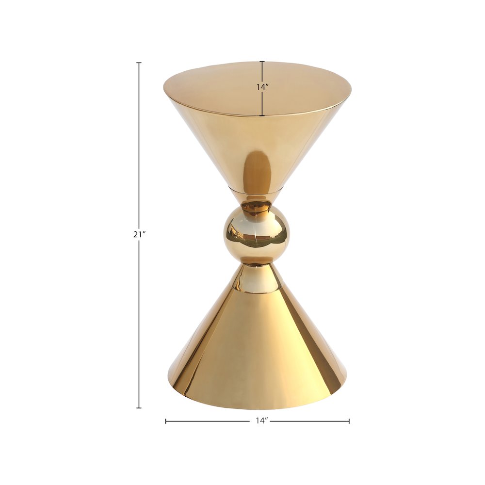 Malia Gold Stainless Steel End Table