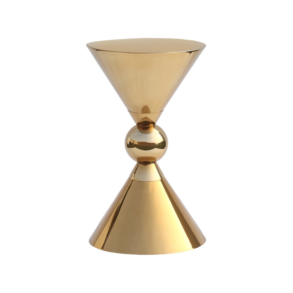 Malia Gold Stainless Steel End Table