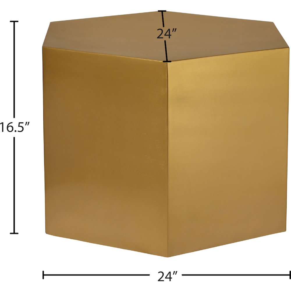 Hexagon Brushed Gold Coffee Table