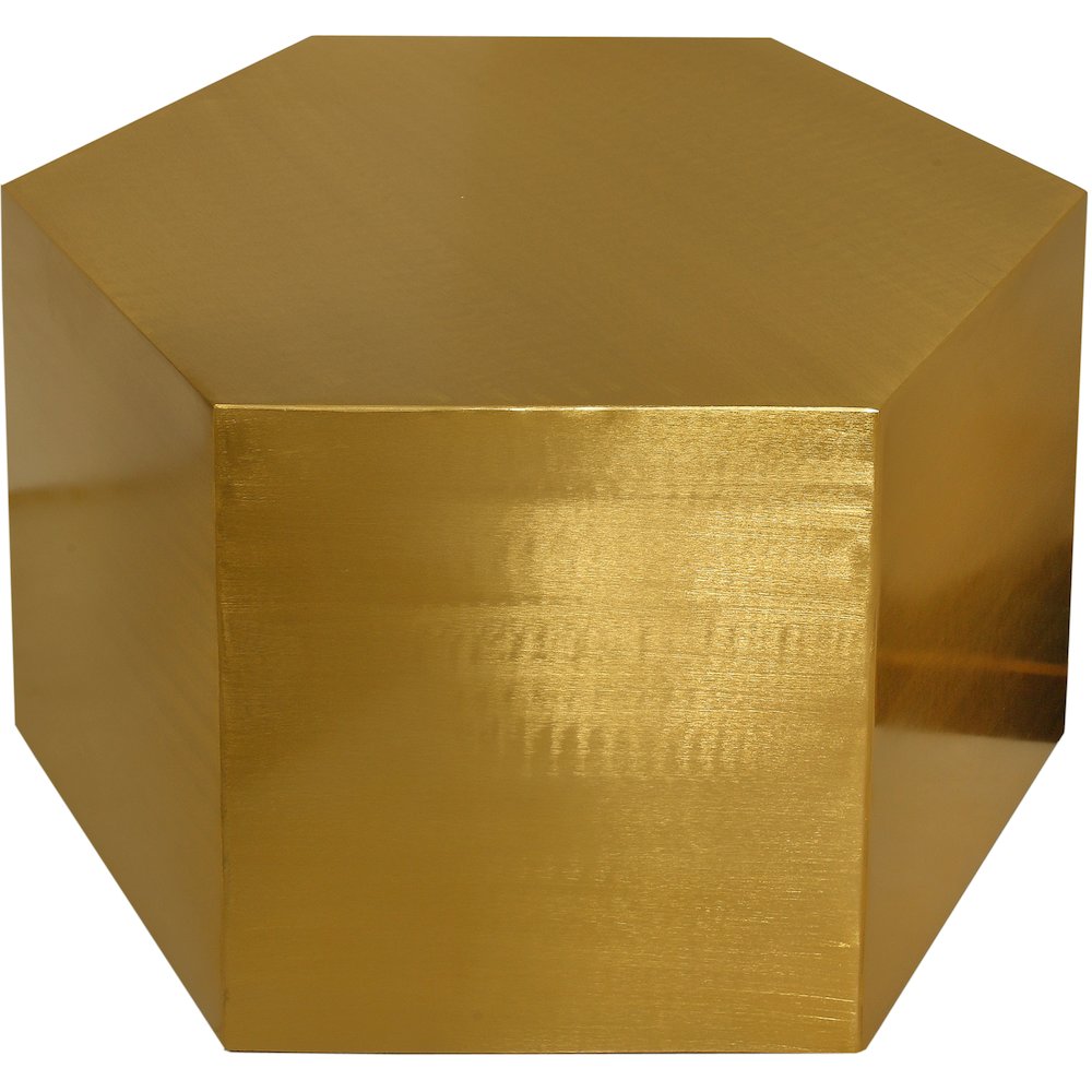 Hexagon Brushed Gold Coffee Table