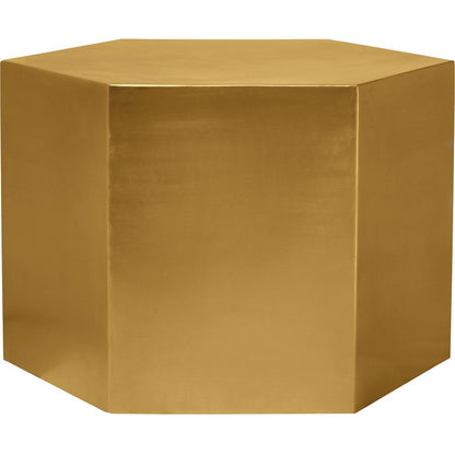 Hexagon Brushed Gold Coffee Table