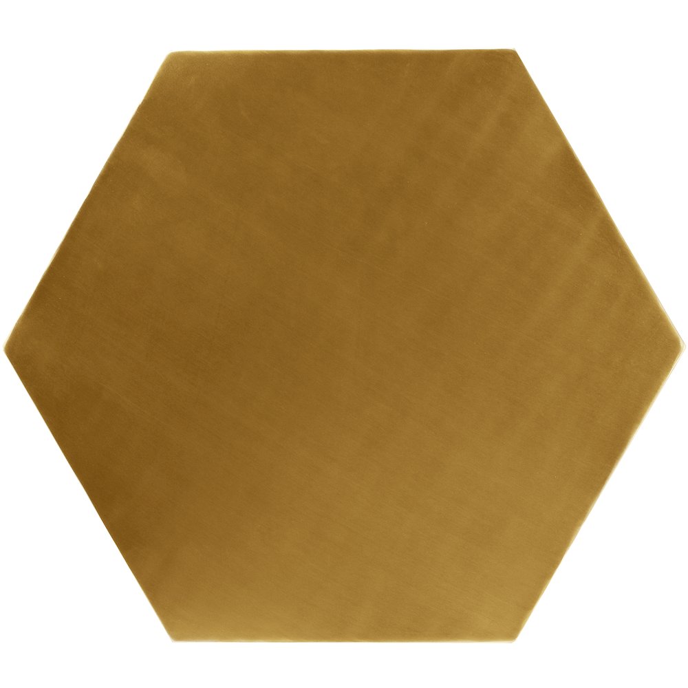 Hexagon Brushed Gold End Table