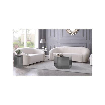 Hexagon Brushed Chrome Coffee Table