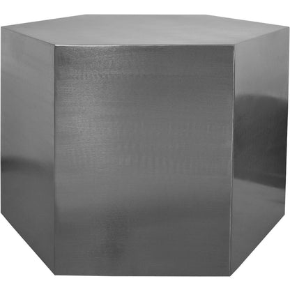 Hexagon Brushed Chrome Coffee Table