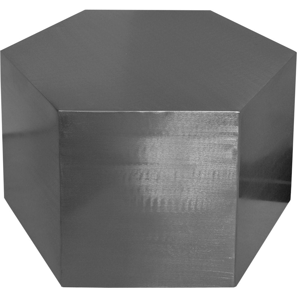 Hexagon Brushed Chrome Coffee Table