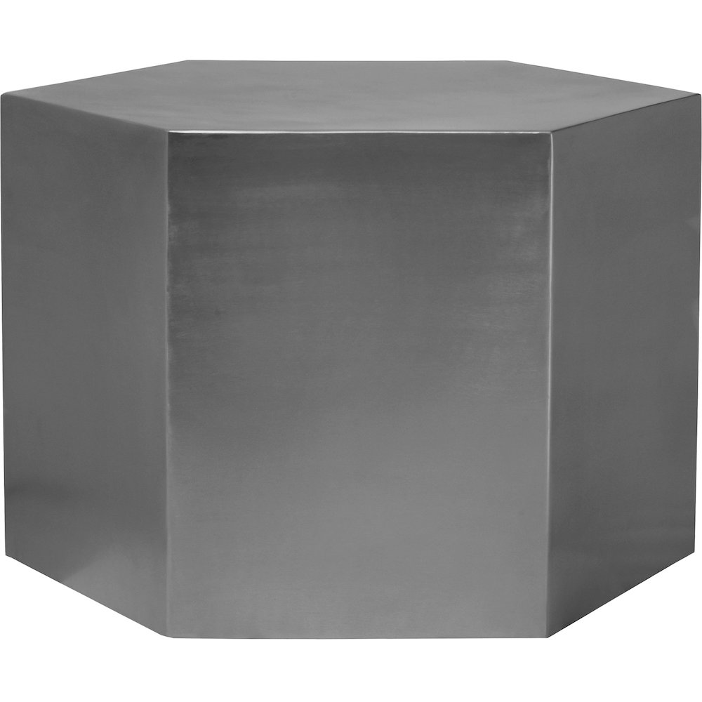Hexagon Brushed Chrome Coffee Table