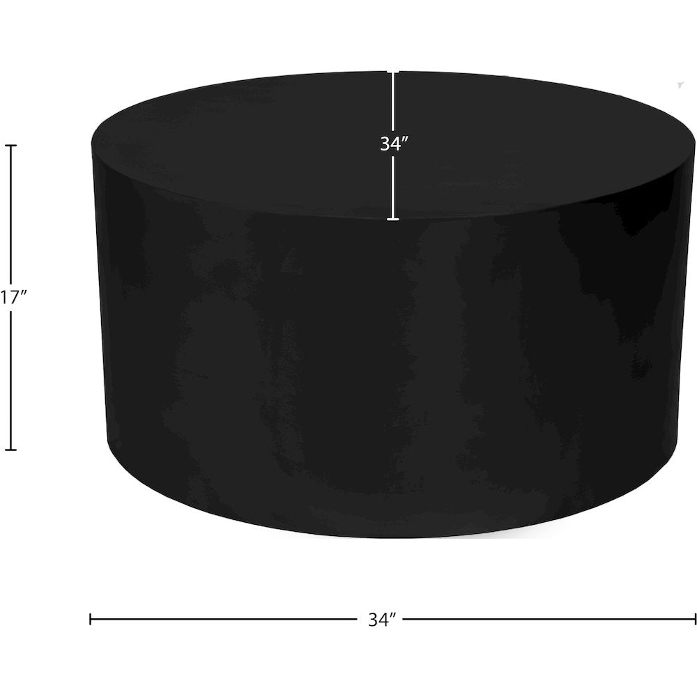 Cylinder Matte Black Coffee Table