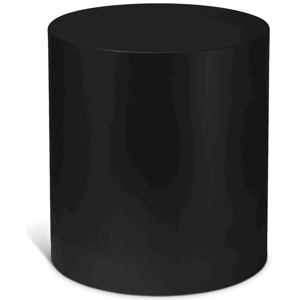 Cylinder Matte Black End Table