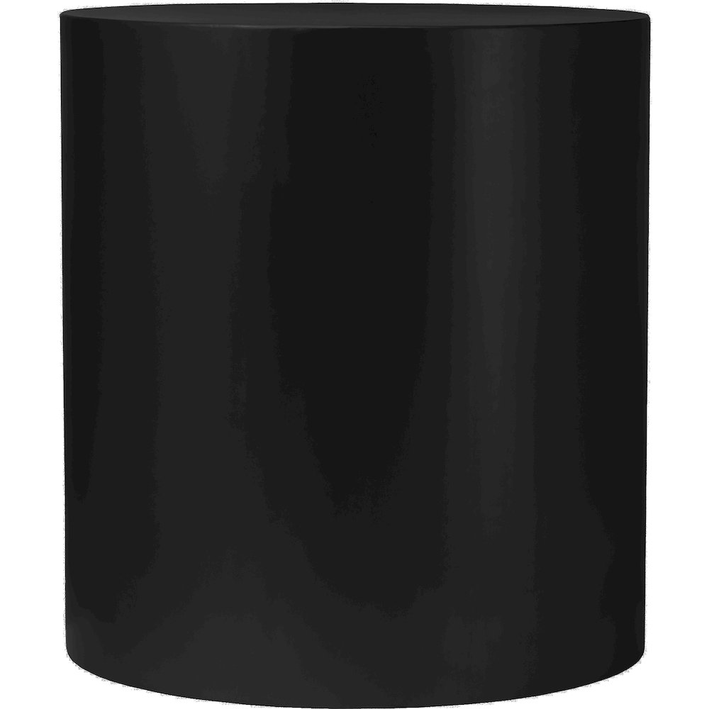 Cylinder Matte Black End Table