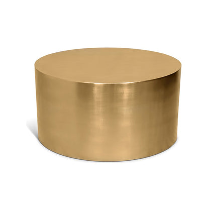 Cylinder Brushed Gold Coffee Table