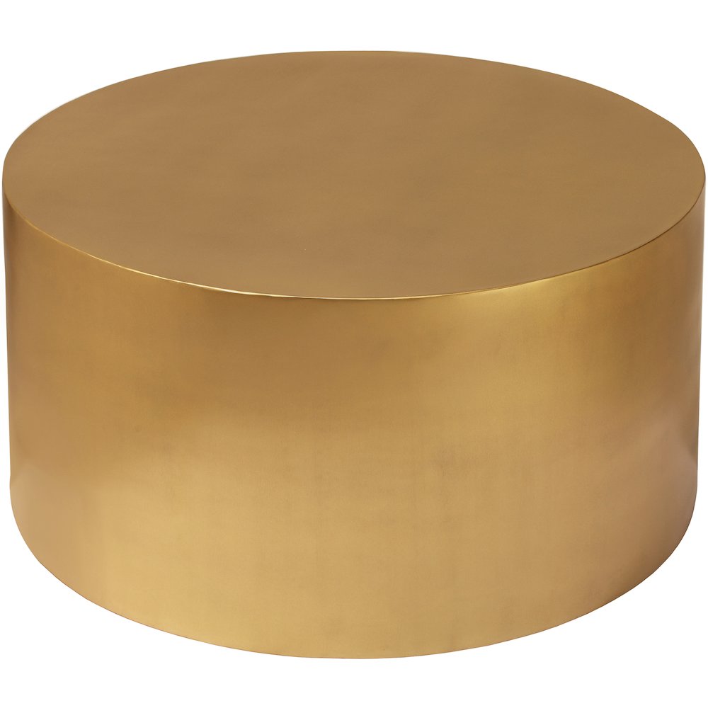 Cylinder Brushed Gold Coffee Table