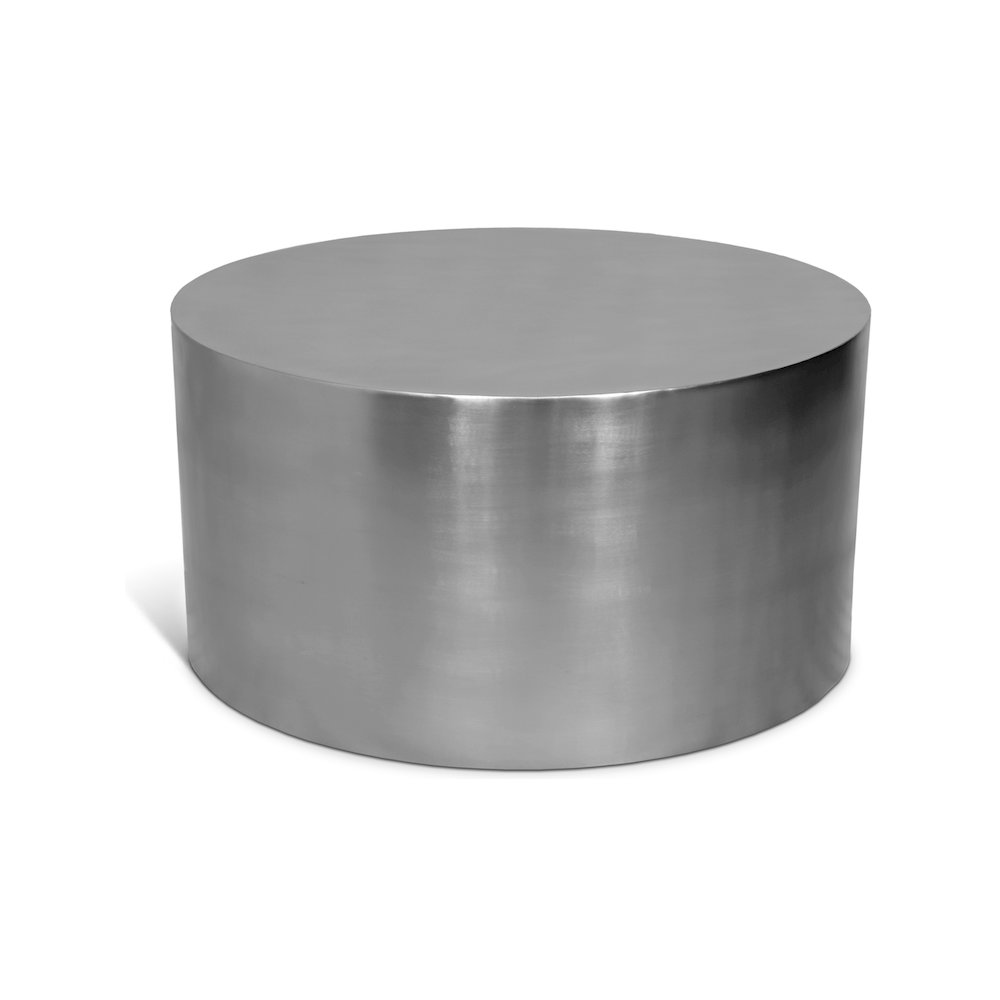 Cylinder Brushed Chrome Coffee Table