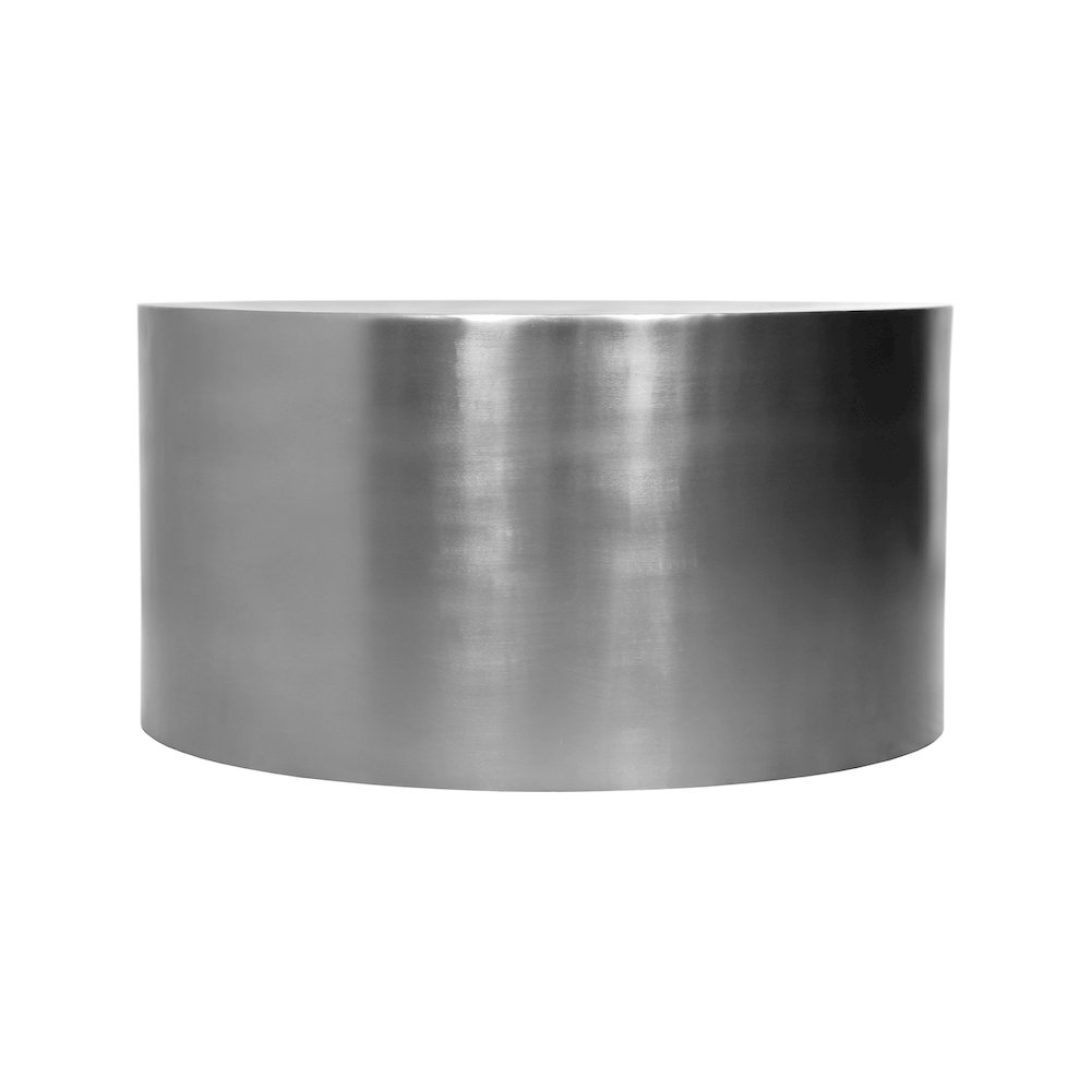 Cylinder Brushed Chrome Coffee Table