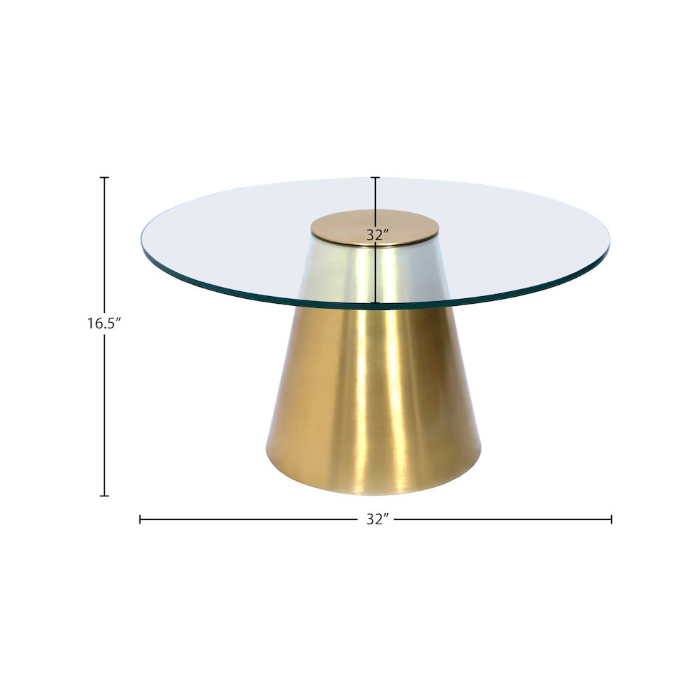 Glassimo Brushed Gold Coffee Table