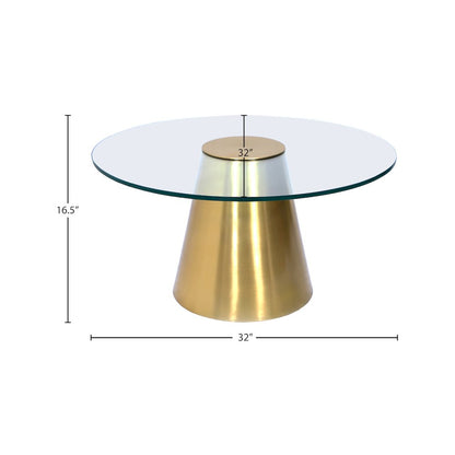 Glassimo Brushed Gold Coffee Table