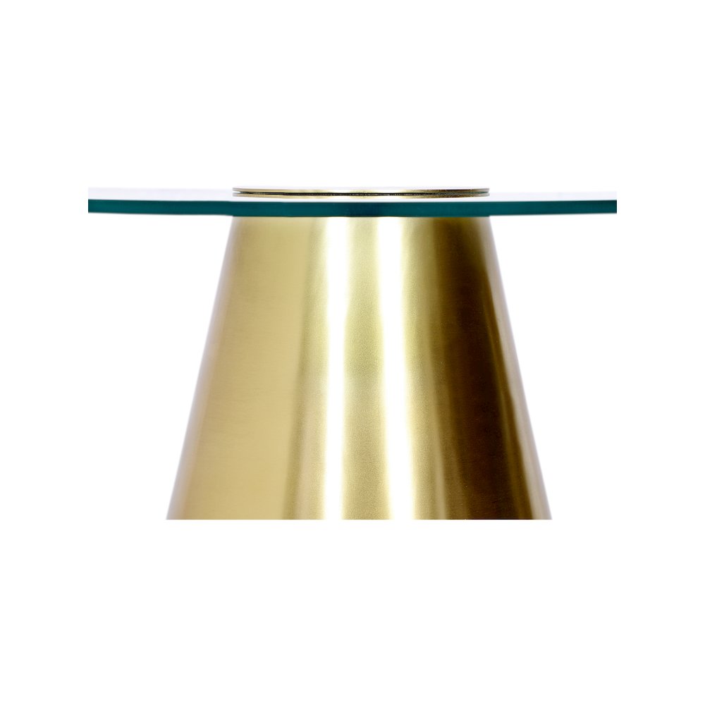Glassimo Brushed Gold Coffee Table