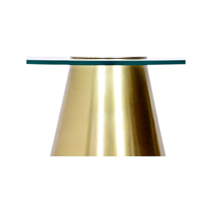 Glassimo Brushed Gold Coffee Table