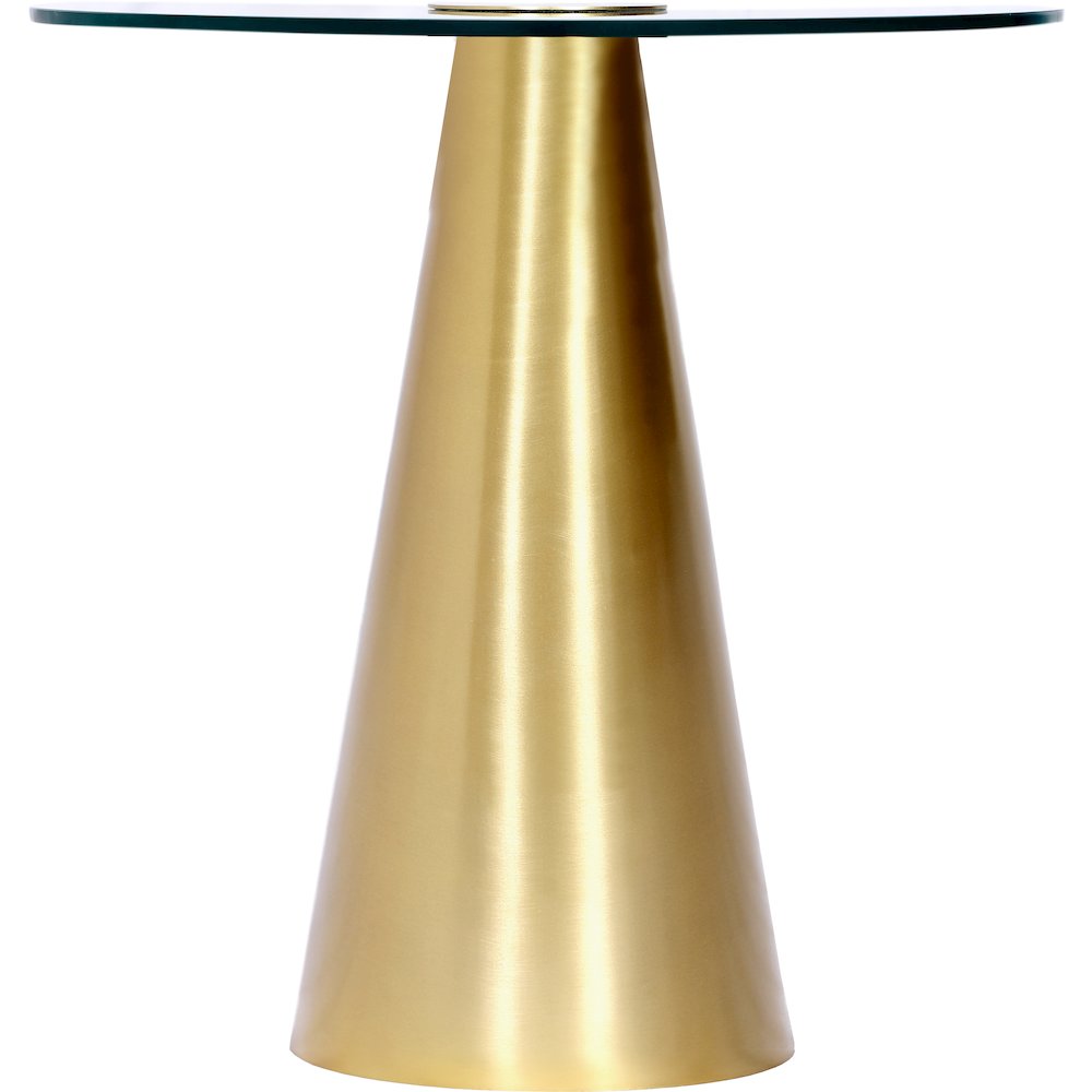 Glassimo Brushed Gold End Table