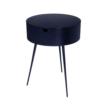 Navy Nightstand with Contemporary Finish and Stylish Design