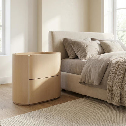 Bedroom Nightstand with Contemporary Finish for Storage