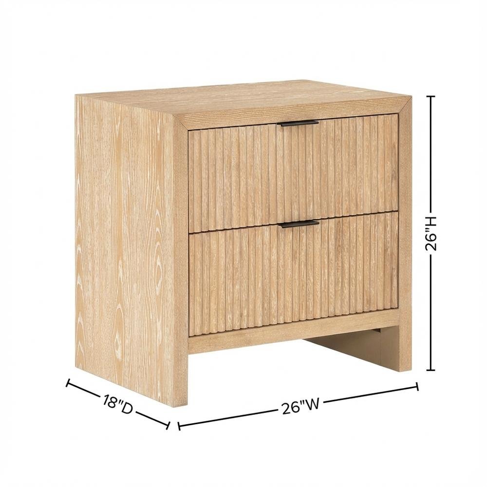 Decorative Bedroom Nightstand with Art Deco Style and Interior Drawer Storage