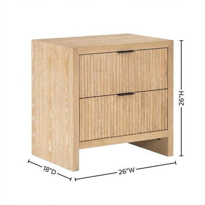 Decorative Bedroom Nightstand with Art Deco Style and Interior Drawer Storage
