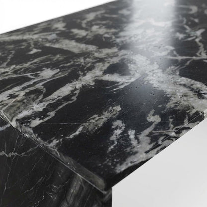 Black Marble Coffee Table with Contemporary Style, Durable Construction