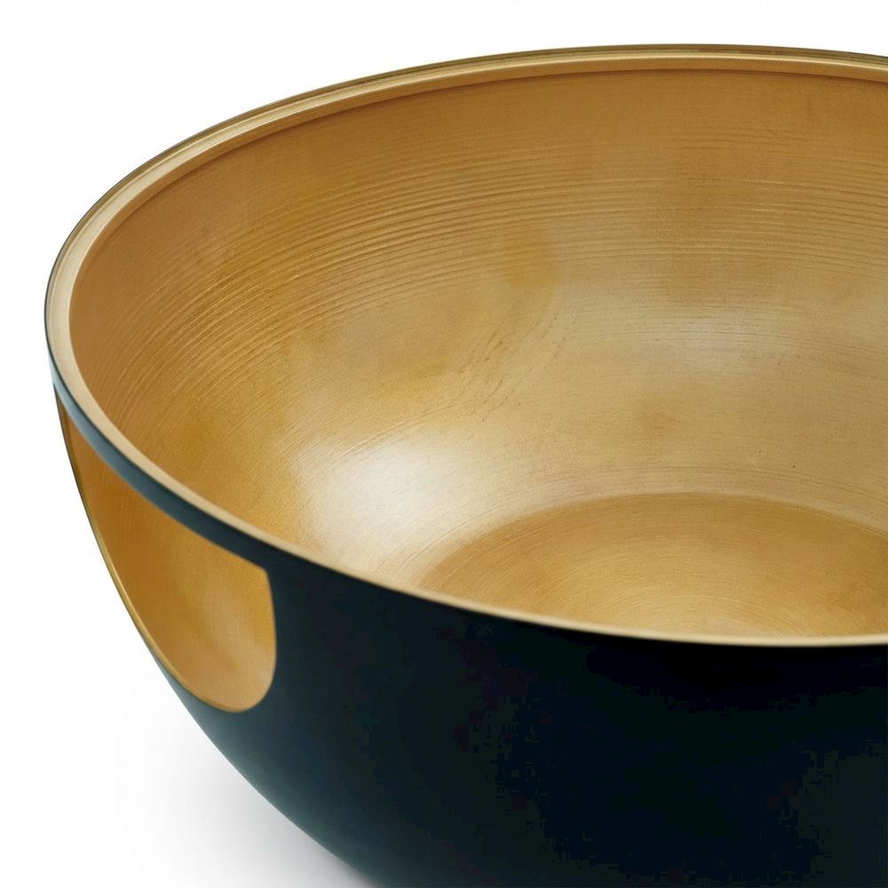 Black and gold lacquer coffee table with contemporary style and sleek finish