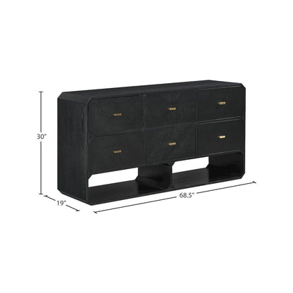 Parker Black Ash Veneer Dresser