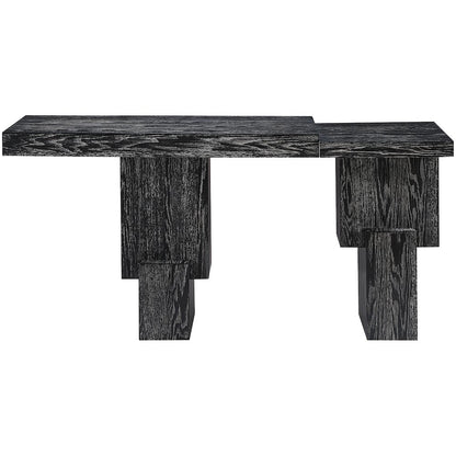 Anzio Black Oak Veneer And Solid Wood Console Table