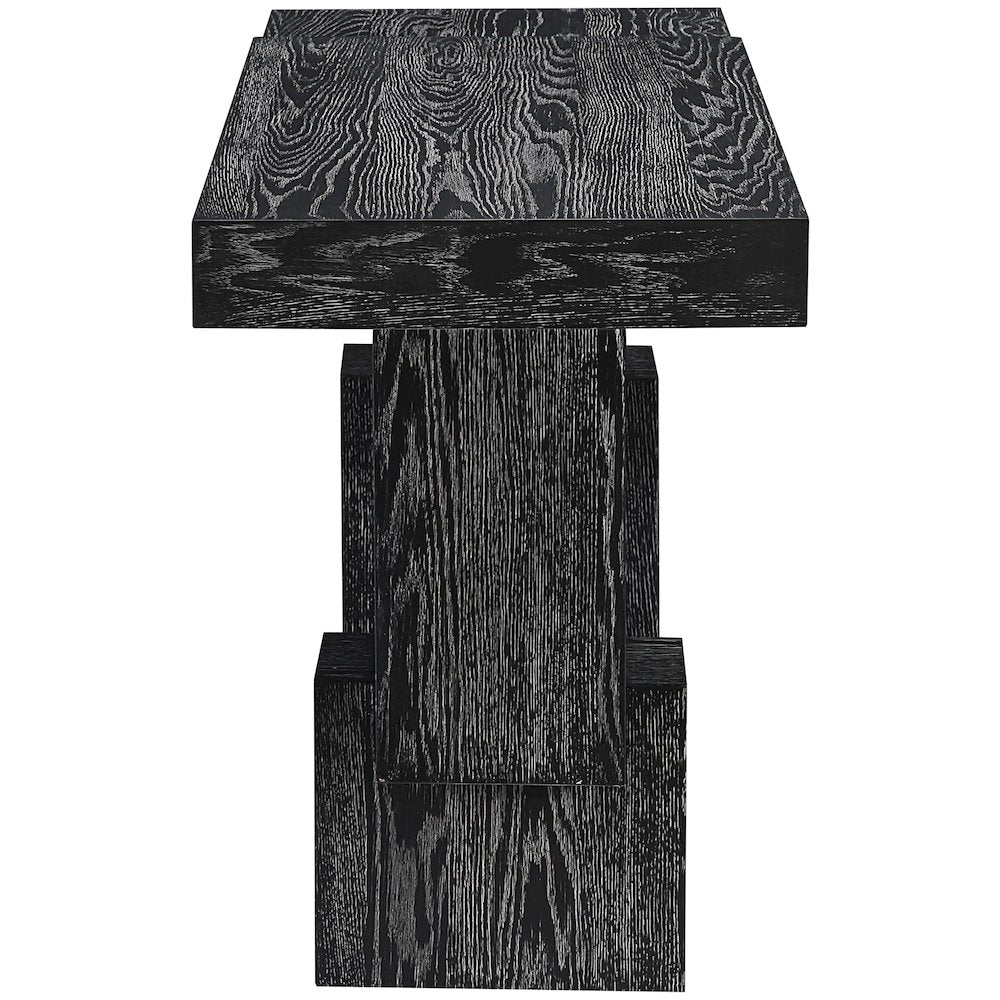 Anzio Black Oak Veneer And Solid Wood Console Table