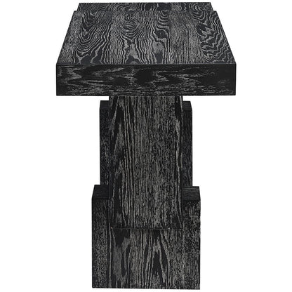 Anzio Black Oak Veneer And Solid Wood Console Table