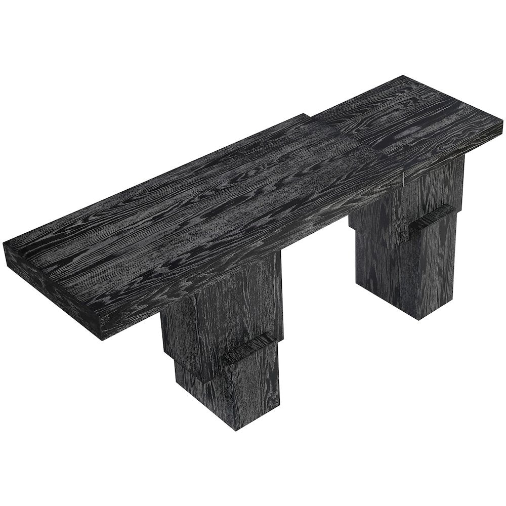 Anzio Black Oak Veneer And Solid Wood Console Table