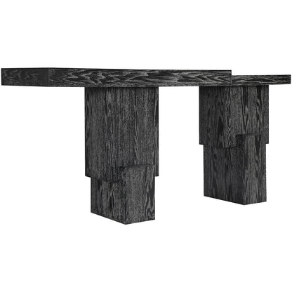 Anzio Black Oak Veneer And Solid Wood Console Table
