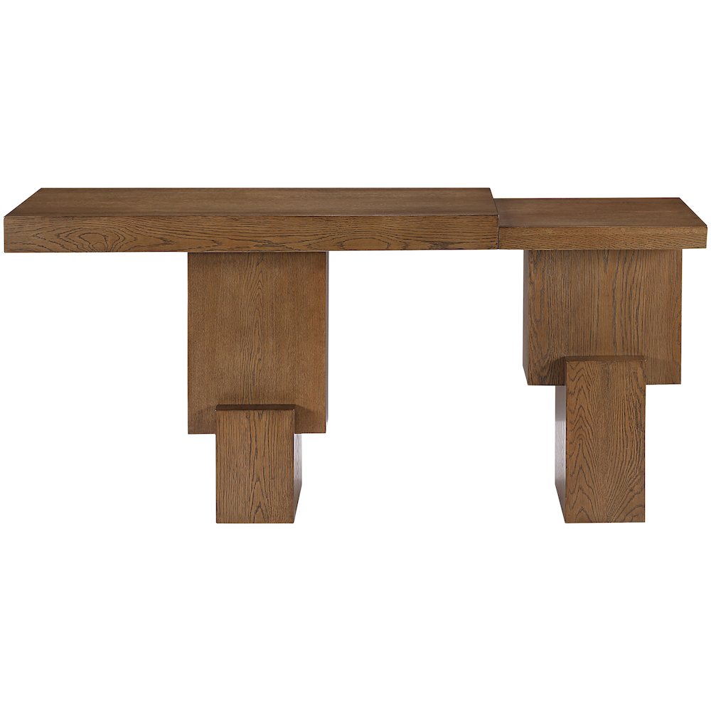 Anzio Brown Oak Veneer And Solid Wood Console Table