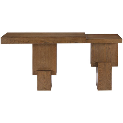 Anzio Brown Oak Veneer And Solid Wood Console Table