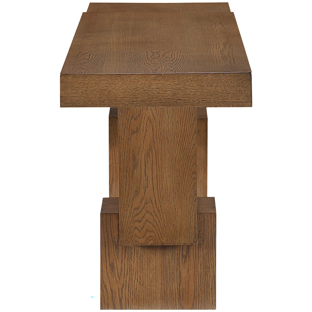 Anzio Brown Oak Veneer And Solid Wood Console Table