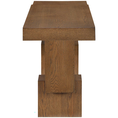 Anzio Brown Oak Veneer And Solid Wood Console Table