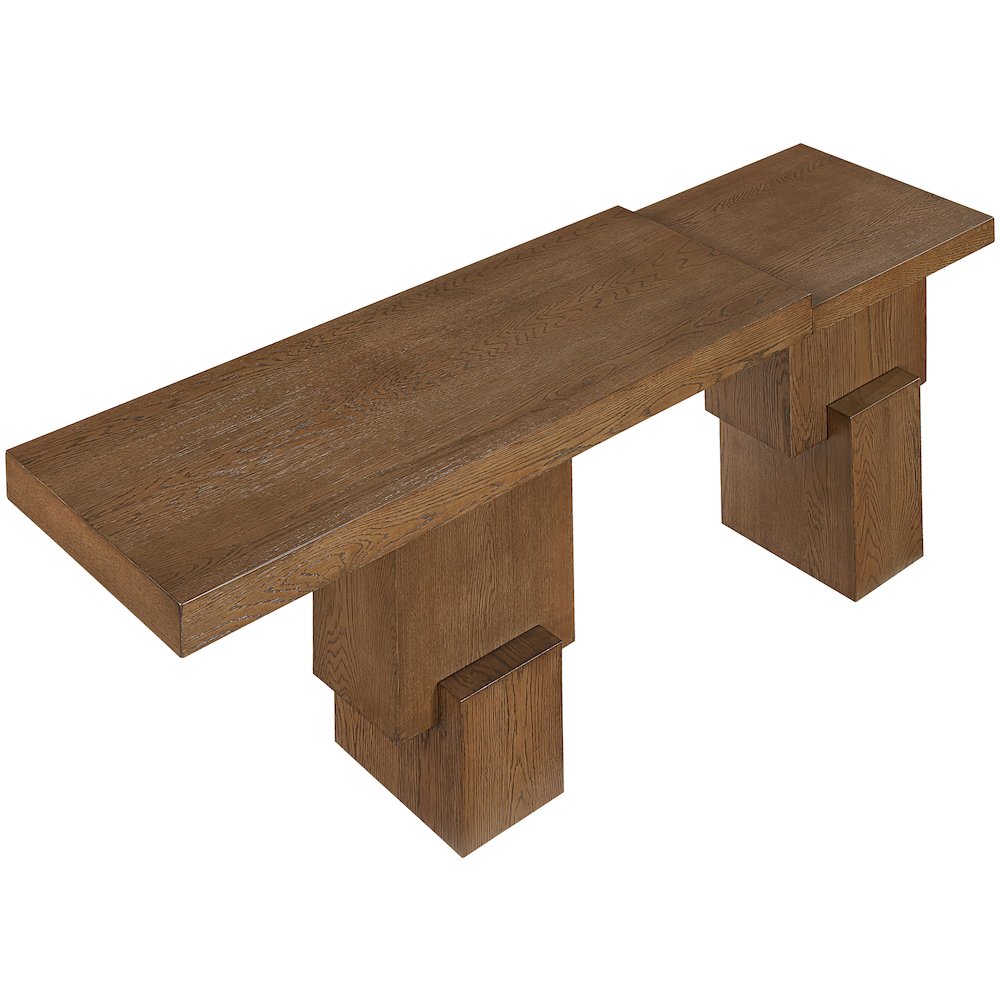 Anzio Brown Oak Veneer And Solid Wood Console Table