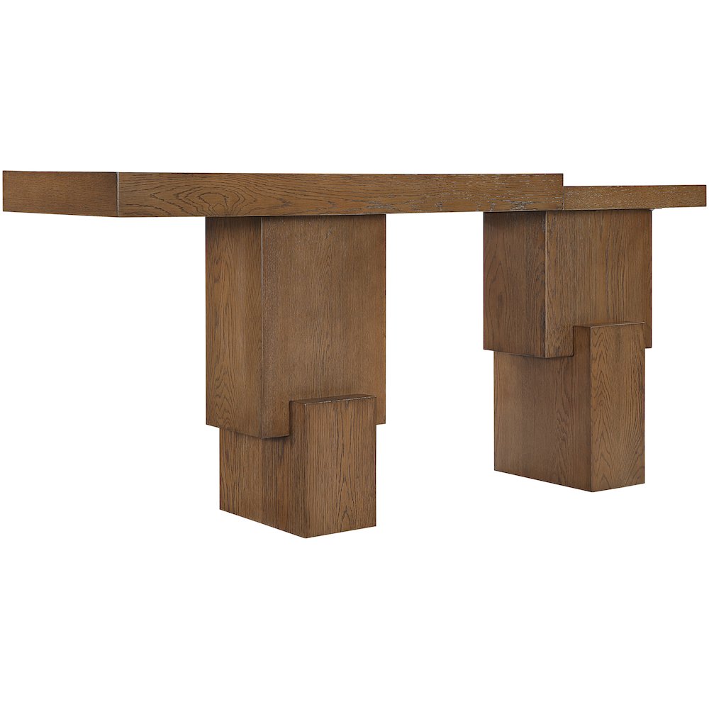 Anzio Brown Oak Veneer And Solid Wood Console Table