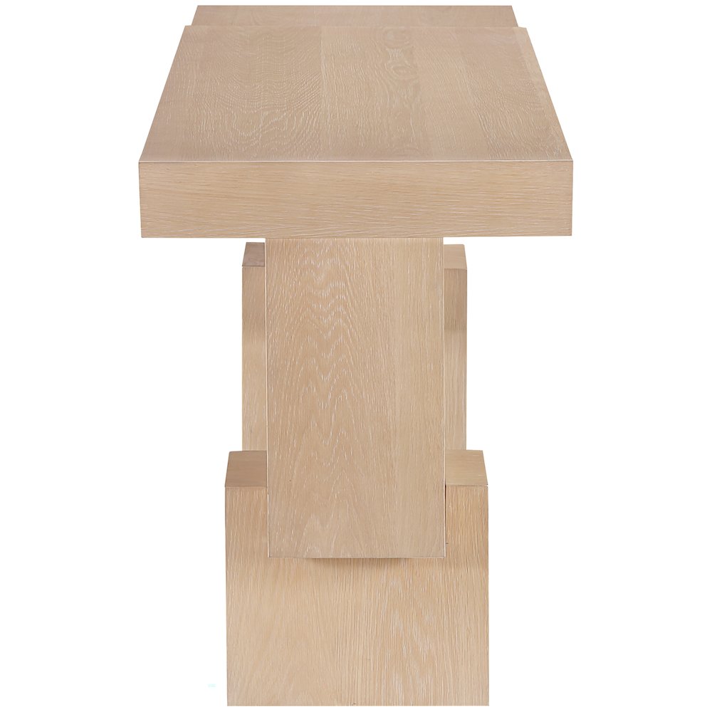 Anzio Natural Oak Veneer And Solid Wood Console Table