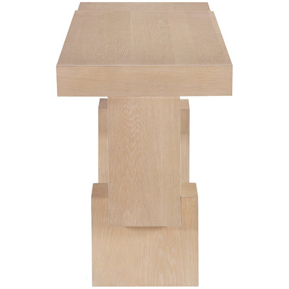 Anzio Natural Oak Veneer And Solid Wood Console Table