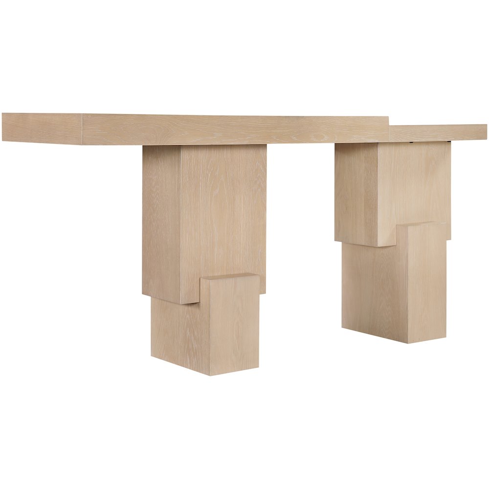 Anzio Natural Oak Veneer And Solid Wood Console Table