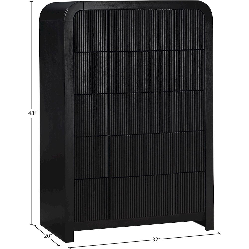 Fluted Black Chest